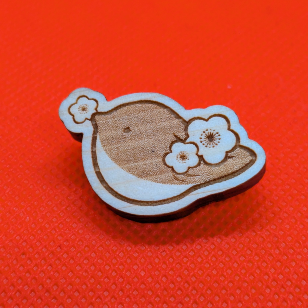 とりとおだんごブローチ