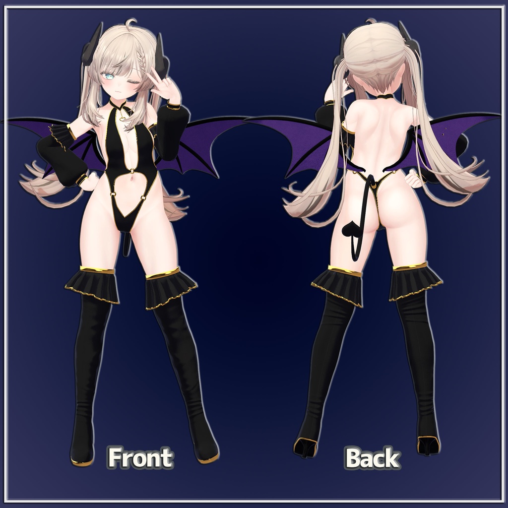 はだけて脱げるギミック付きサキュバス衣装『Allure Succubus』