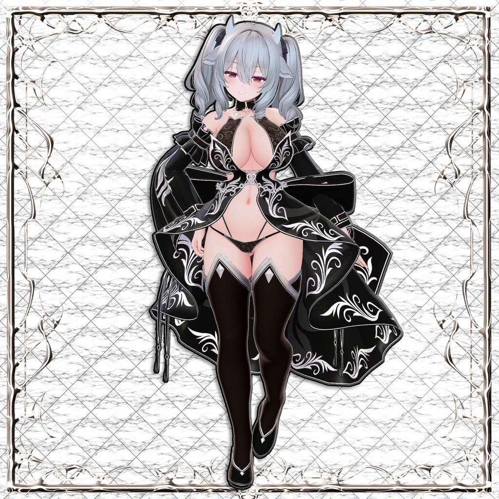 【15アバター対応】ギミック付き衣装『AurumFleurDress』