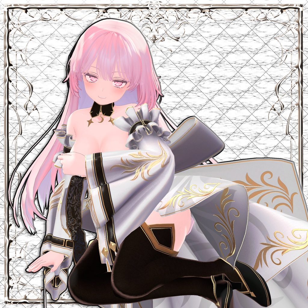 【15アバター対応】ギミック付き衣装『AurumFleurDress』