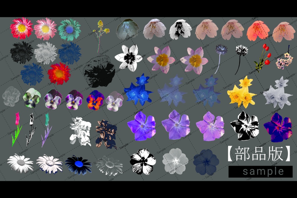 花の素材【無料版有り】