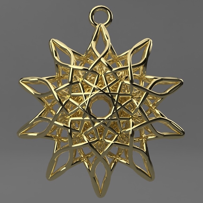 【3DCAD】太陽「SUN-Pendant」Φ42＆Φ21