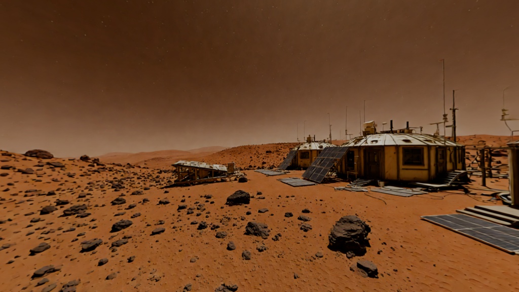 【360° Skybox】Abandoned Mars Base - 2K Panoramic HDRI | 廃墟火星基地