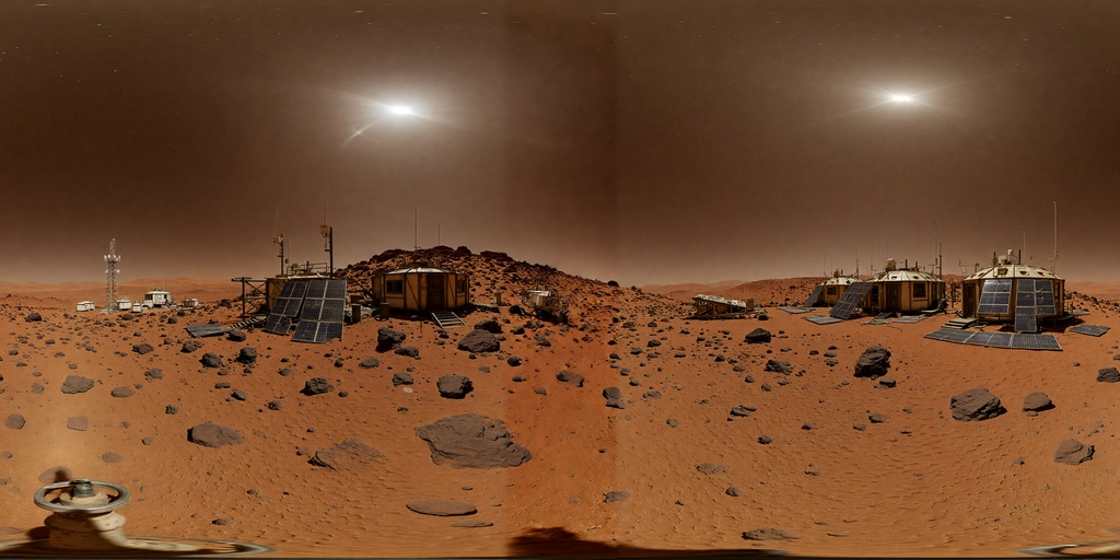 【360° Skybox】Abandoned Mars Base - 2K Panoramic HDRI | 廃墟火星基地