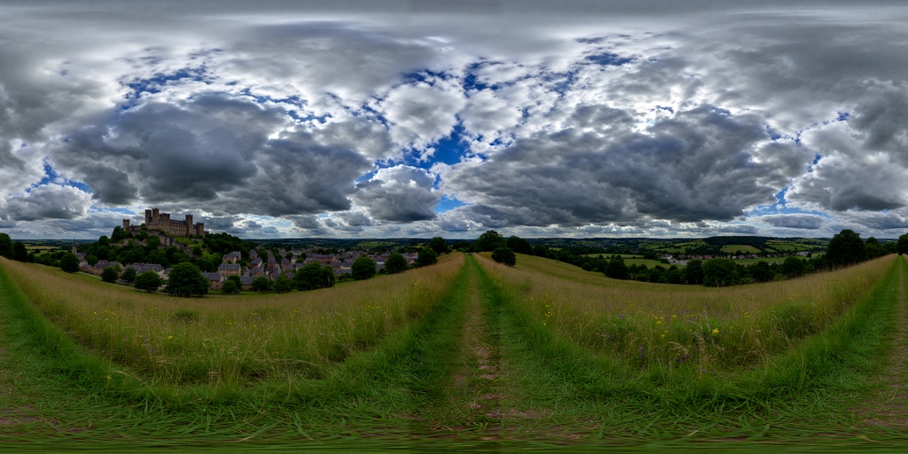 【360° Skybox】Medieval Castle Landscape - 2K Panoramic HDRI | 中世城塞の大地