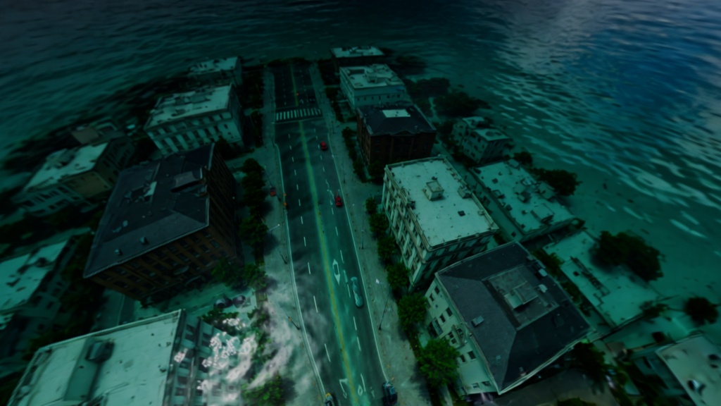 【360° Skybox】Submerged City - 2K Panoramic HDRI | 水没都市