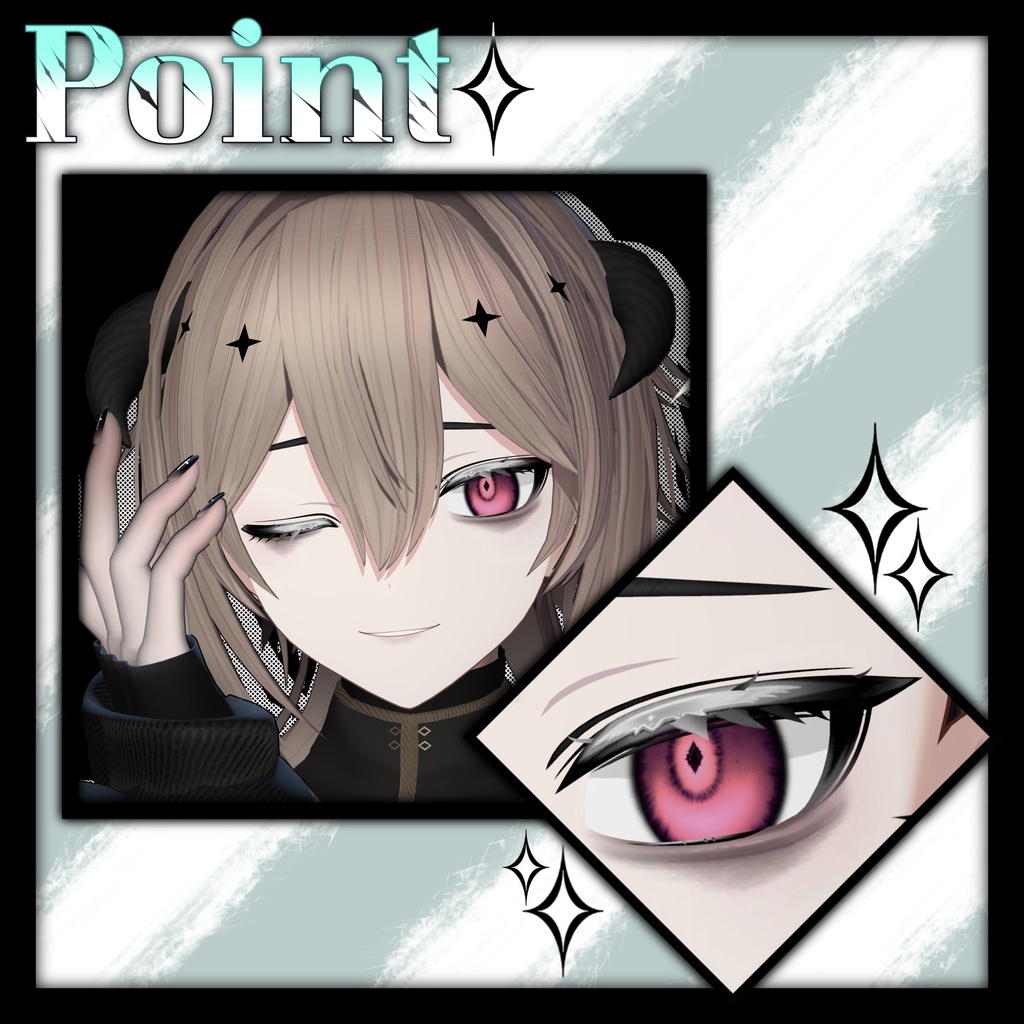 【リンフェイ : Rinfei_RE】 💠Diamond(Rinfei)RE eyelash + Eye texture + Make up💠