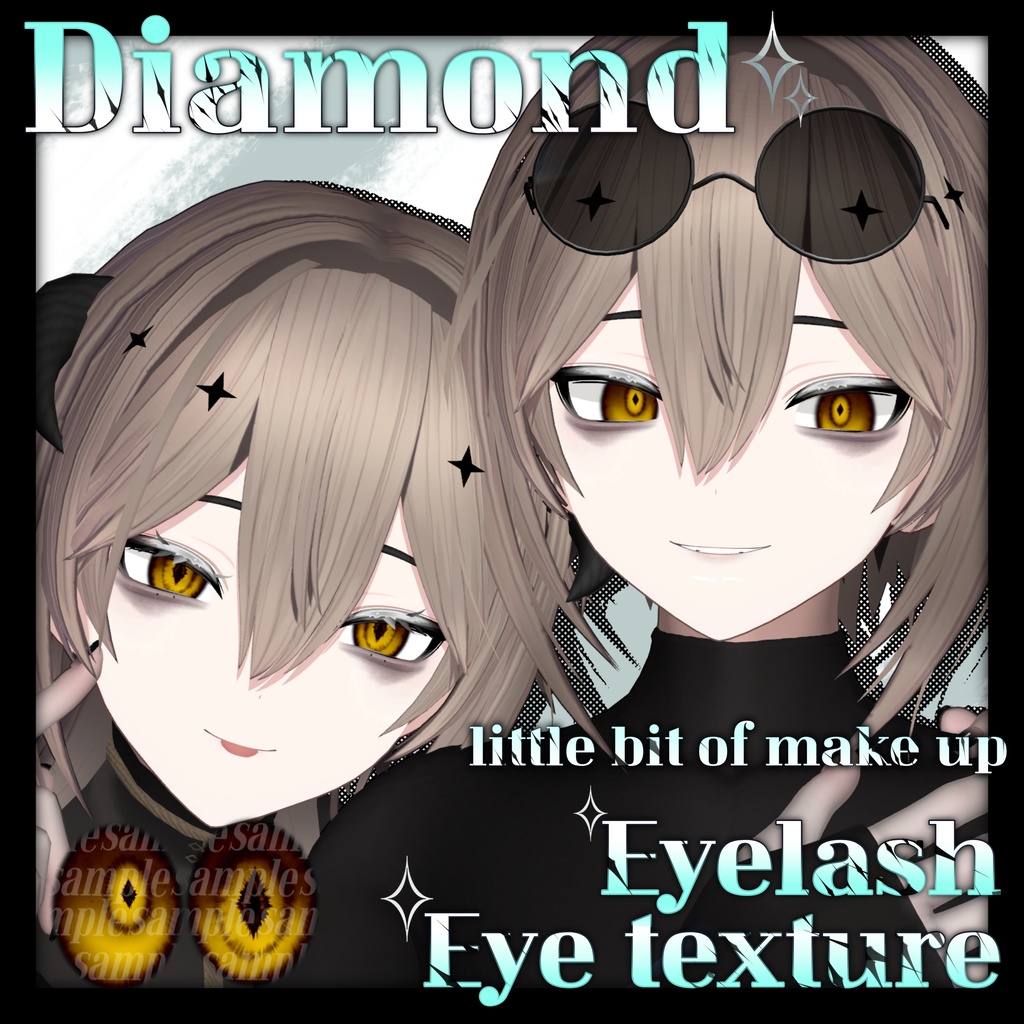 【リンフェイ : Rinfei_RE】 💠Diamond（Rinfei）RE eyelash + Eye texture + Make up💠