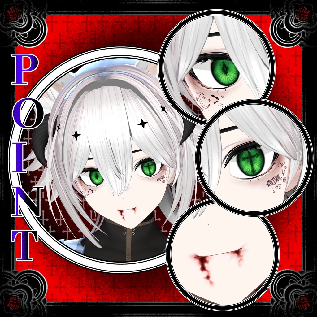 【リンフェイ : Rinfei_RE】 ✝️Cross_Make up + Eye texture✝️