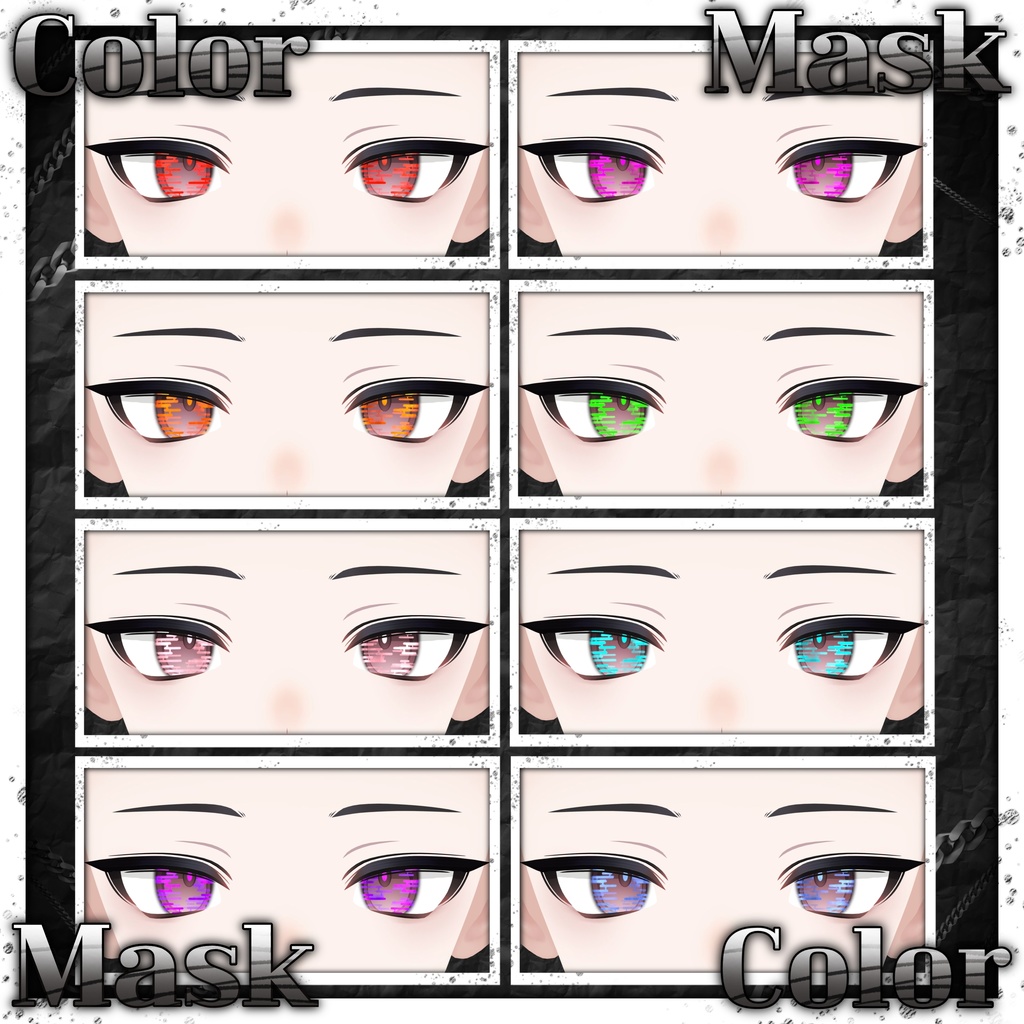 【ノイズ : Noiz_RE】 ☀️Sun&Moon_Make up + Eye texture🌙