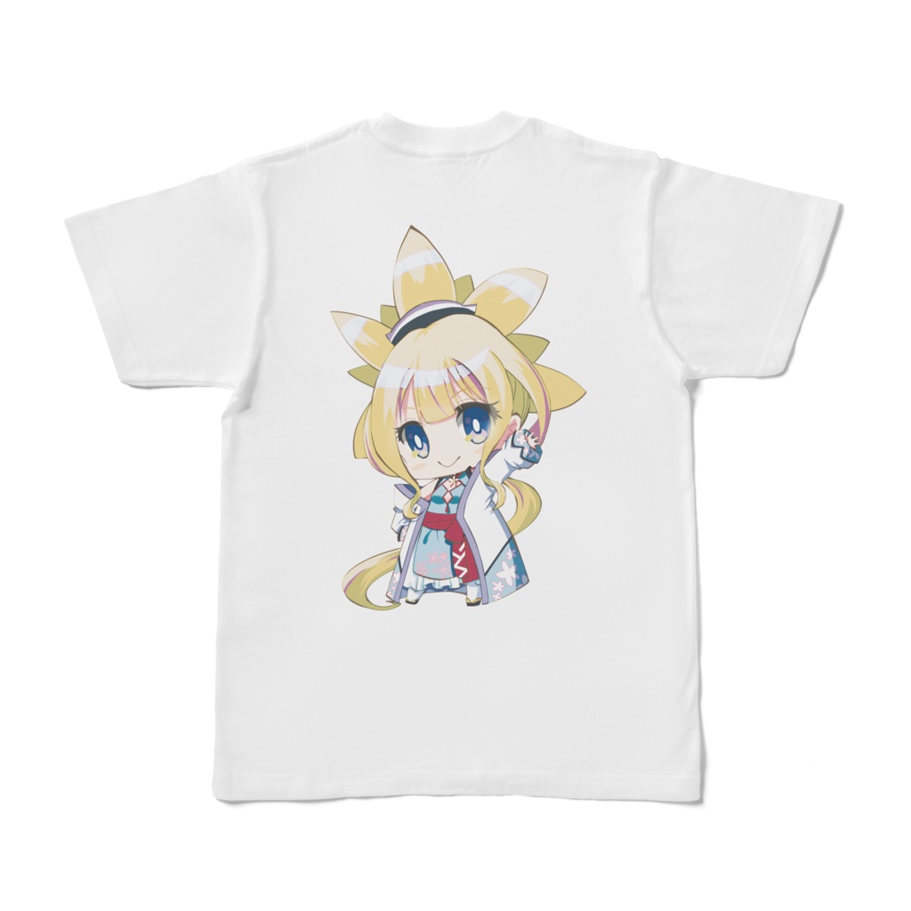 来栖茉莉花両面印刷Tシャツ