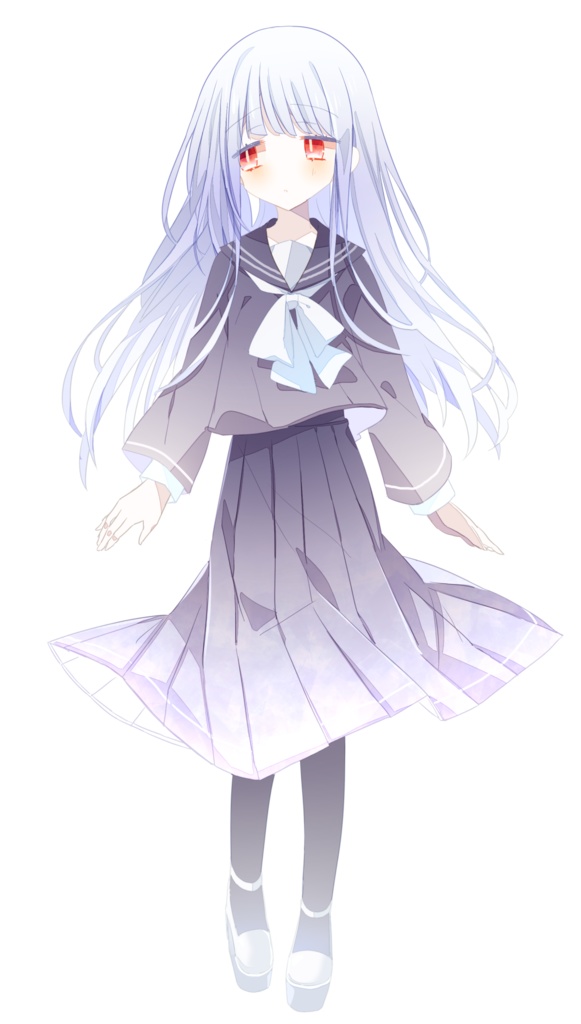 TRPG向けフリー立ち絵_陰のある女の子