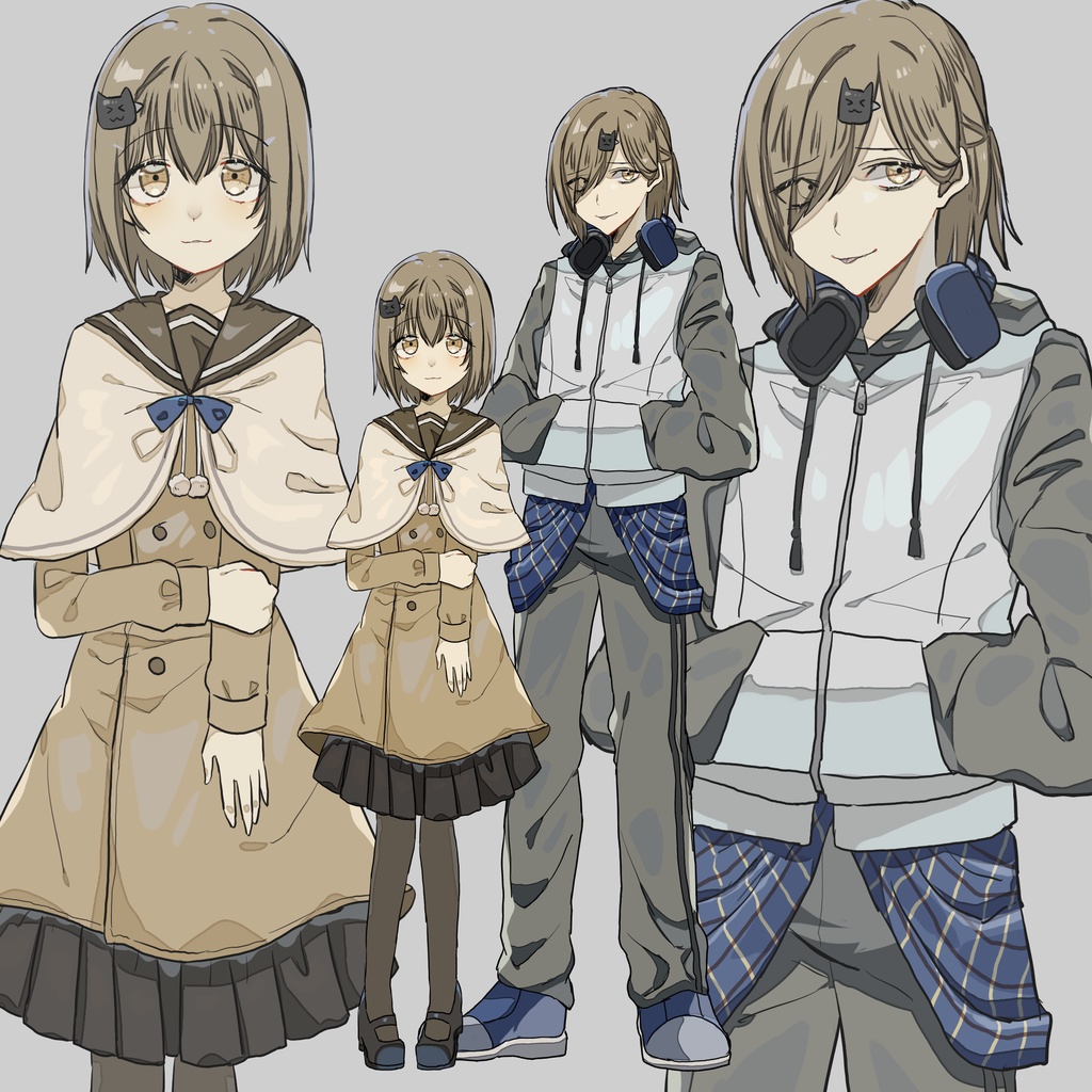 TRPG向け立ち絵素材　兄妹