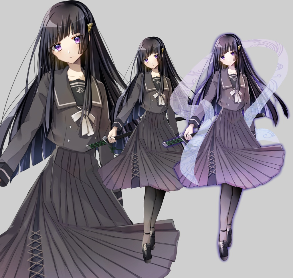 TRPG向け立ち絵素材　刀と少女