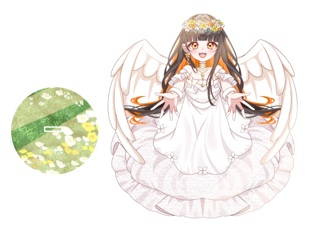 ハナトラノオ　アクリルスタンド　花冠天使