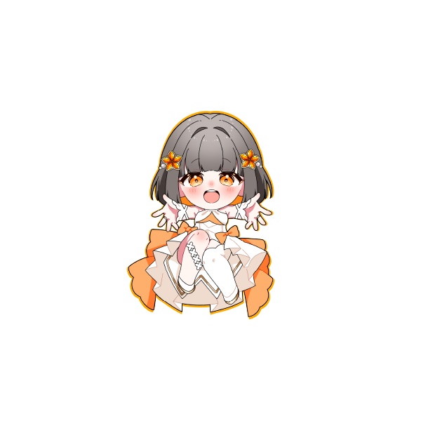 ハナトラノオ　アクリルキーホルダー　だっこして