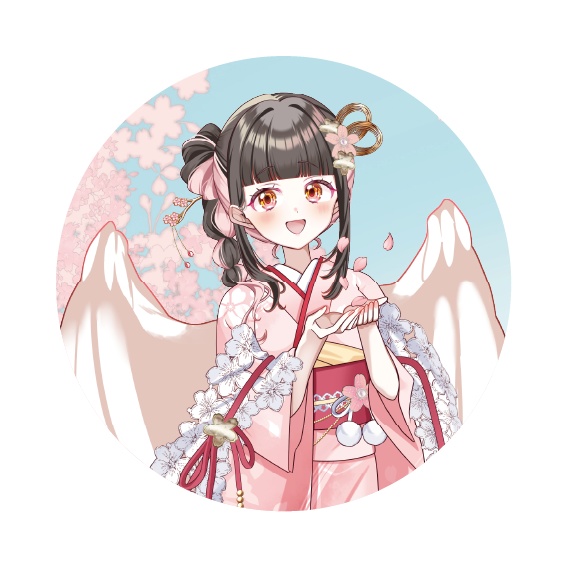 ハナトラノオ　缶バッジ　桜天使