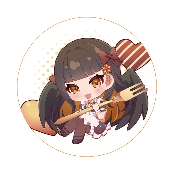 ハナトラノオ　缶バッジ　バレンタイン堕天使SD