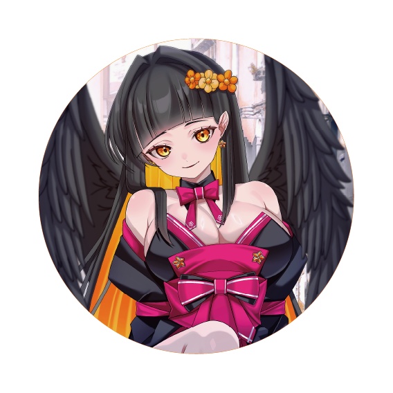 ハナトラノオ　缶バッジ　2026年バレンタイン堕天使