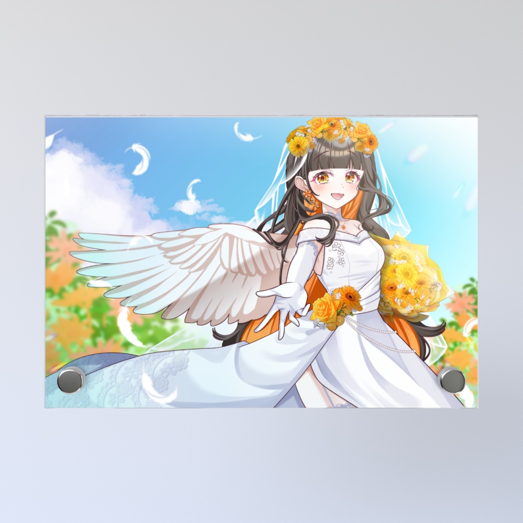 【アクリルフォトパネル】ウェディング天使