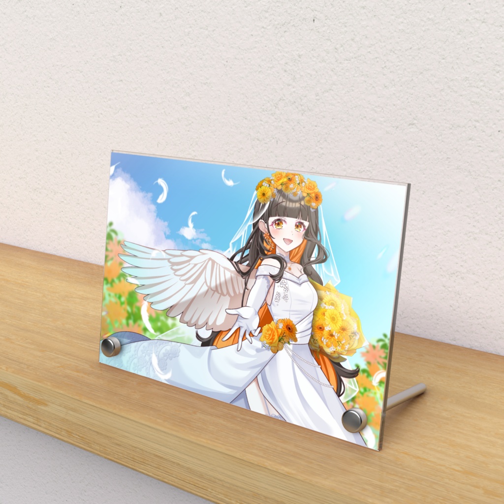 【アクリルフォトパネル】ウェディング天使