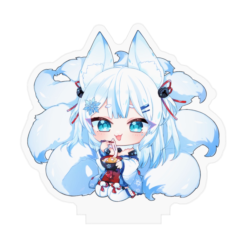 Charmがうどんを頬張るアクリルフィギュア①