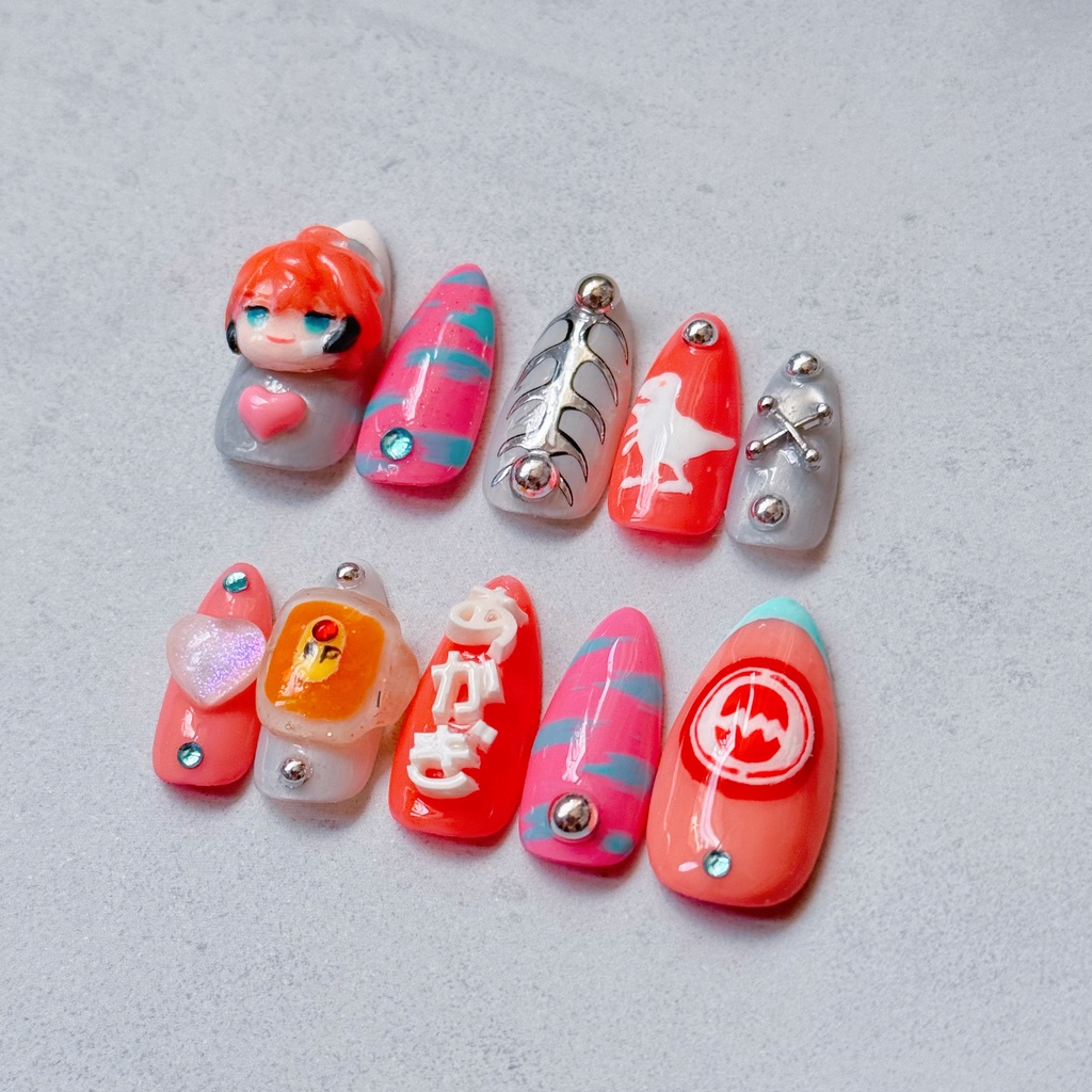 <にじさんじ>赤城ウェン イメージネイルチップ