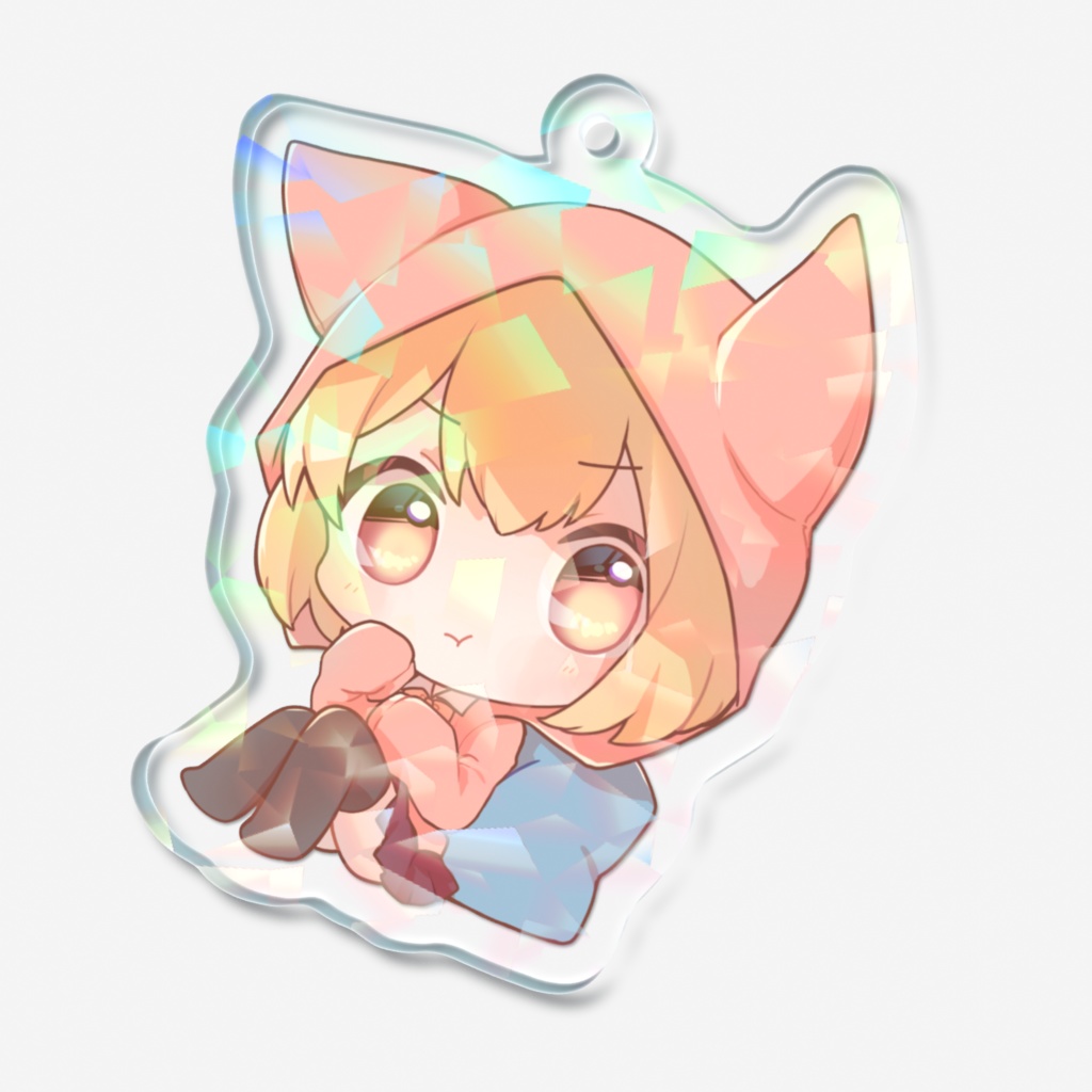 猫被りみずなホログラム加工SDアクリルキーホルダー