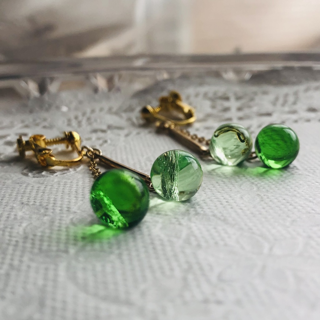 翠 フランス製ガラスボタン