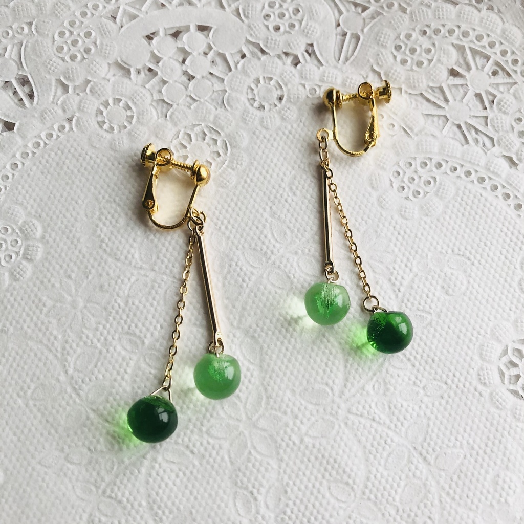 翠 フランス製ガラスボタン