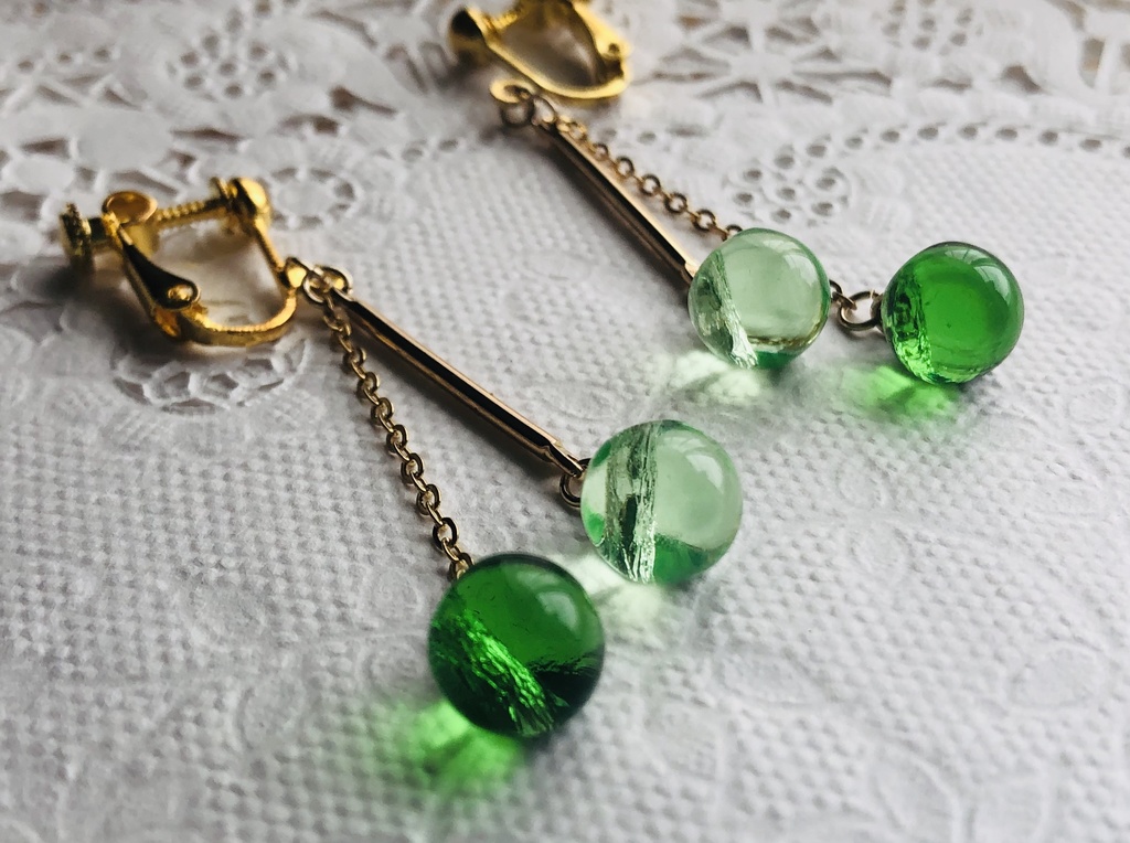 翠 フランス製ガラスボタン