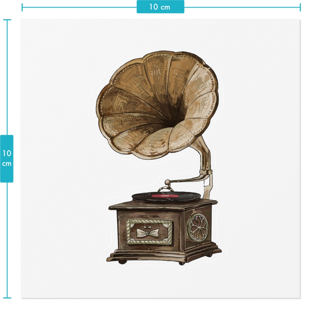 園屋敷てん【蓄音機】シール