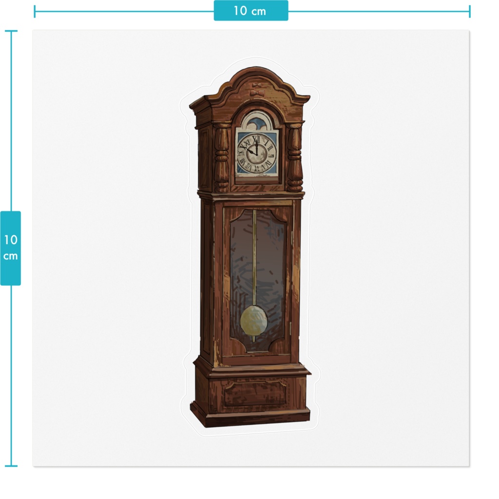 園屋敷てん【古時計】シール