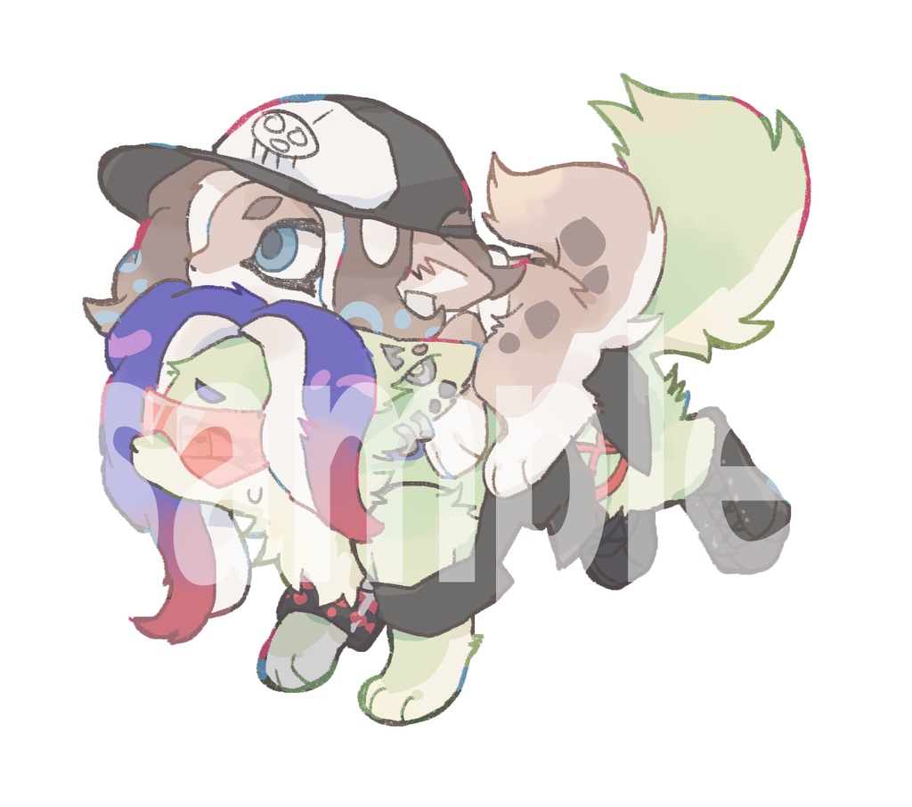 擬獣化ステッカー