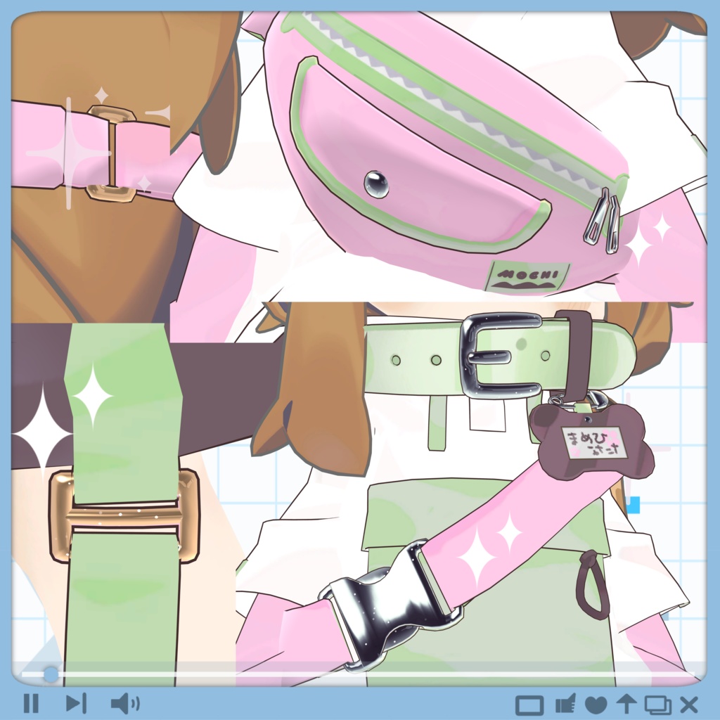 🐶まめひなたの服の1部を金属に変えるテクスチャ🐾