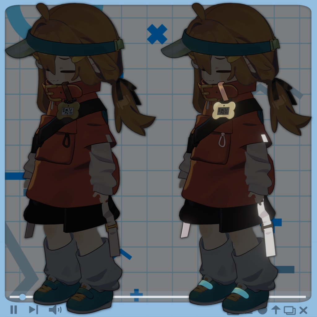 🐶まめひなたの服の1部を光らせるテクスチャ🐾