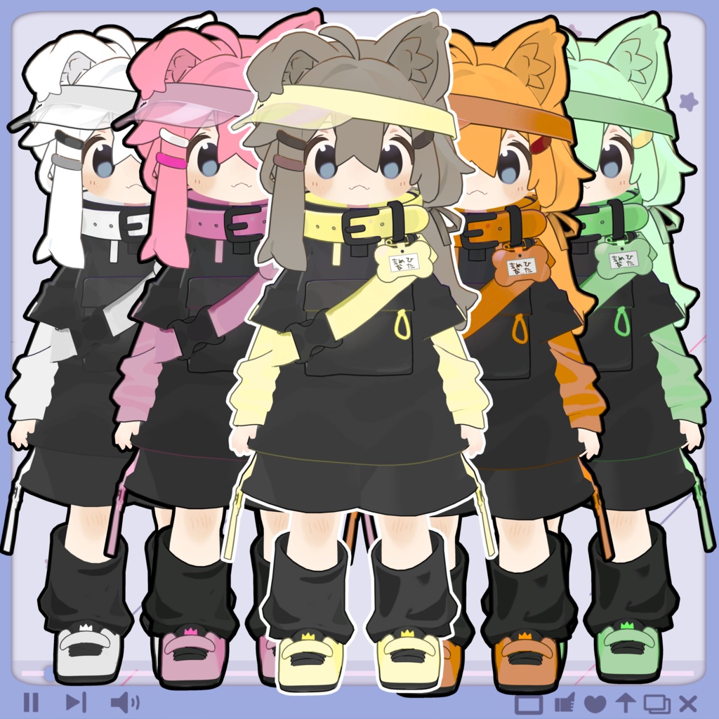 *FREE* 5/4追記 まめひを自由に塗り替えるテクスチャ🖌ブラック🖤