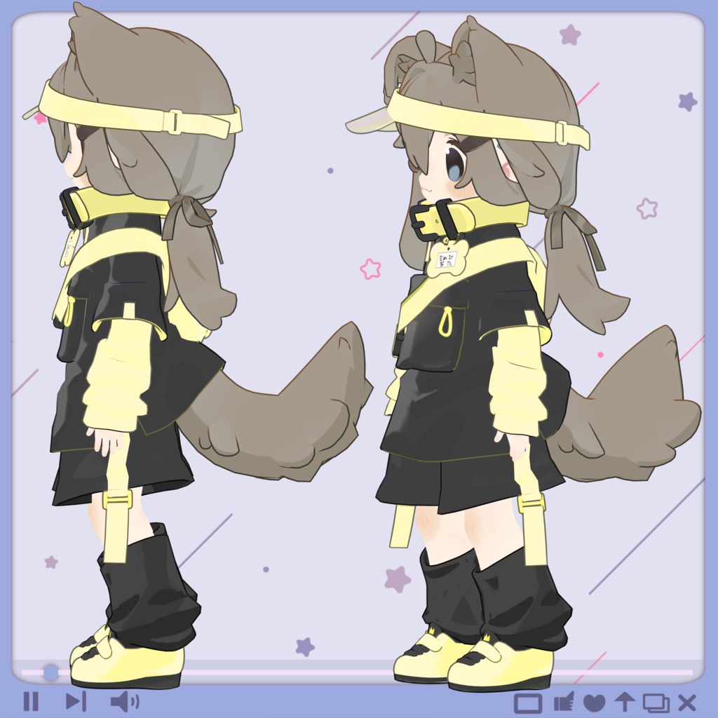 *FREE* 5/4追記 まめひを自由に塗り替えるテクスチャ🖌ブラック🖤