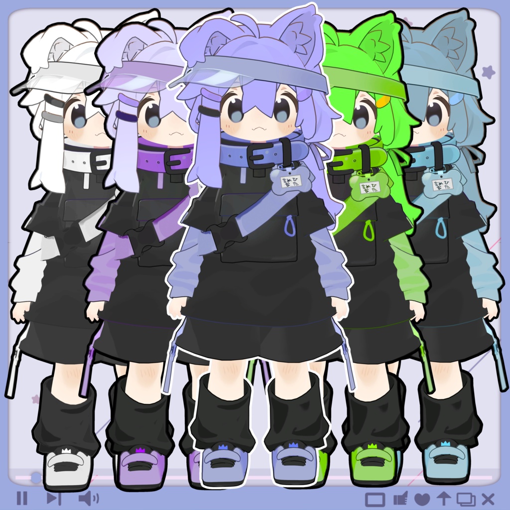 *FREE* 5/4追記 まめひを自由に塗り替えるテクスチャ🖌ブラック🖤