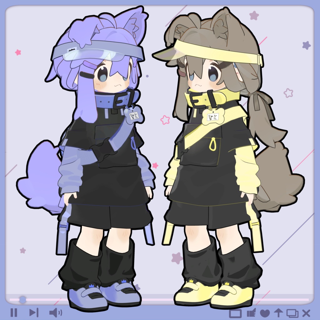 *FREE* 5/4追記 まめひを自由に塗り替えるテクスチャ🖌ブラック🖤