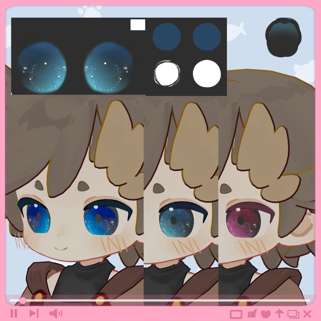 👀ウズルハのめ 2種+アイライン🐦