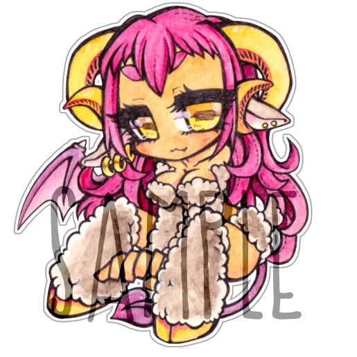 オリジナル　悪魔っ子ステッカー