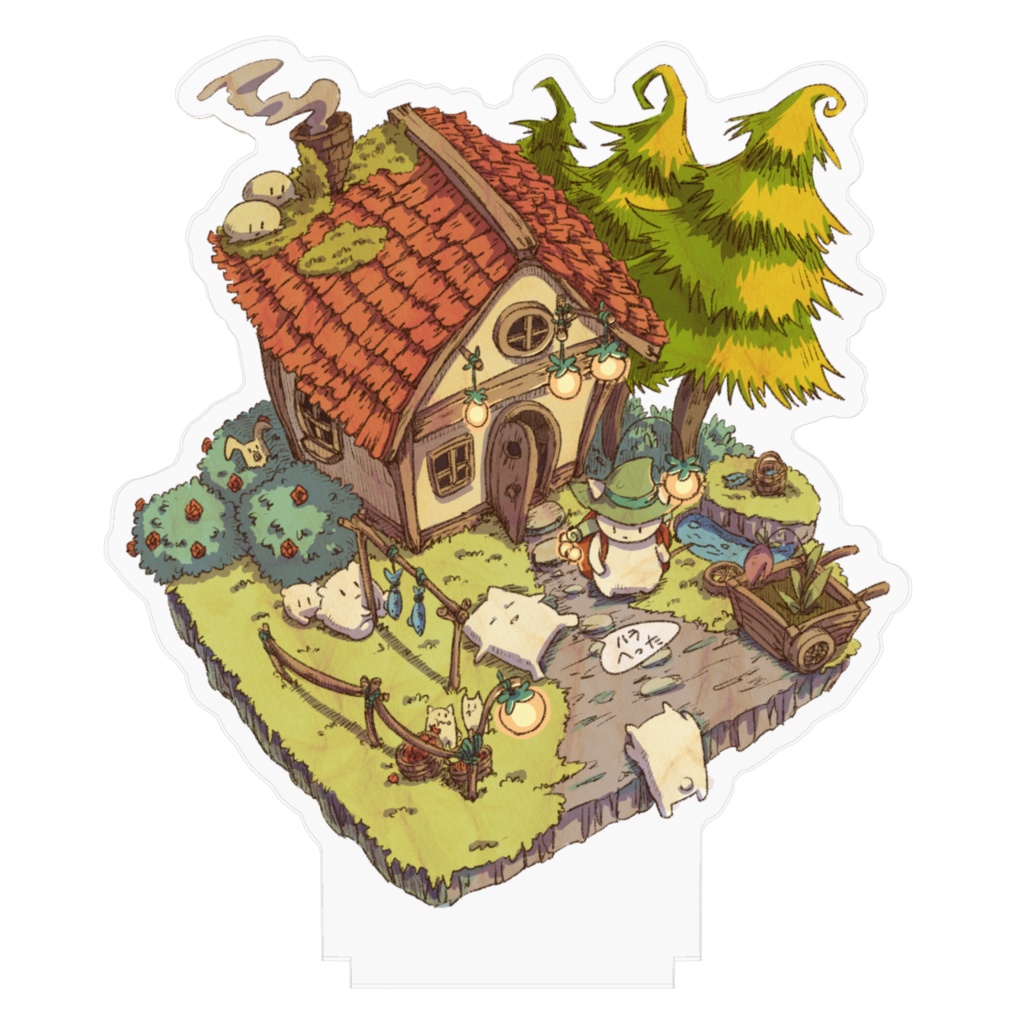 家の前で倒れるネコ