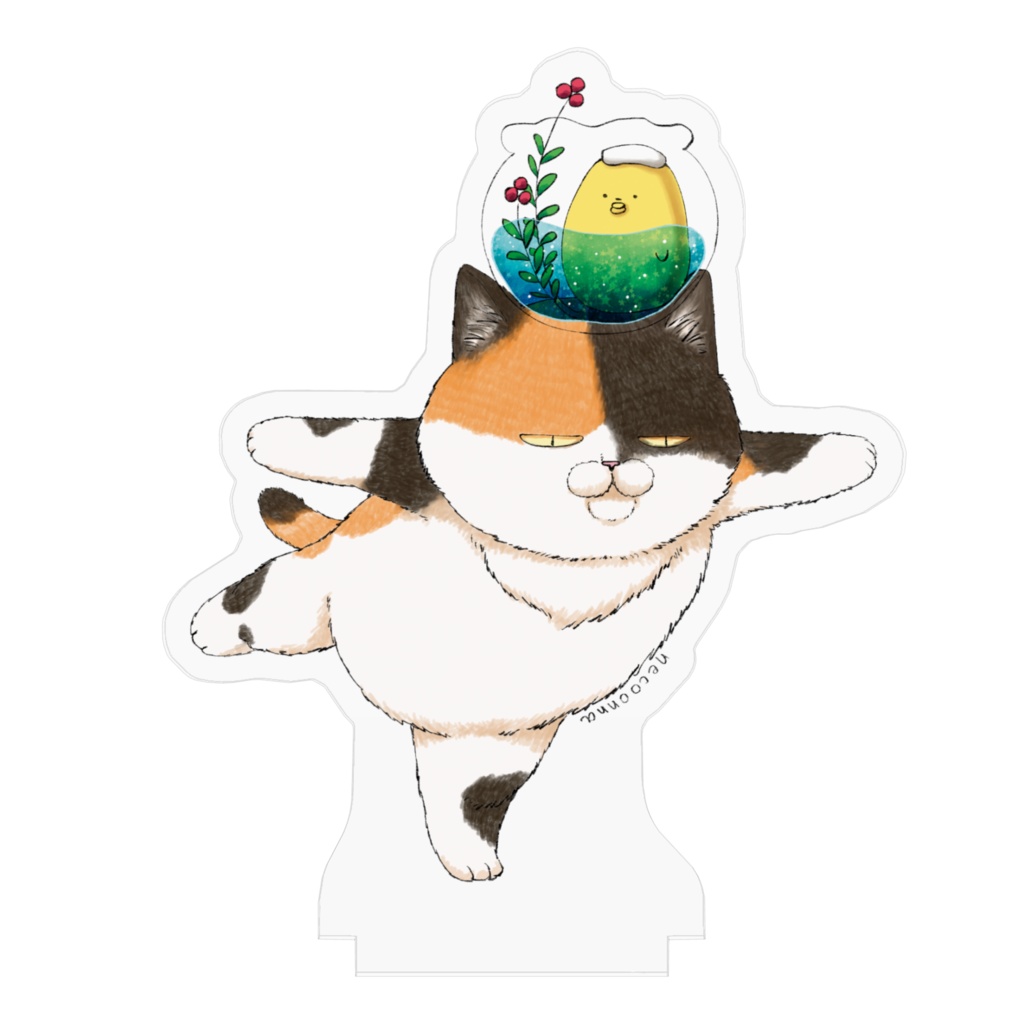 バランスを取るねこ