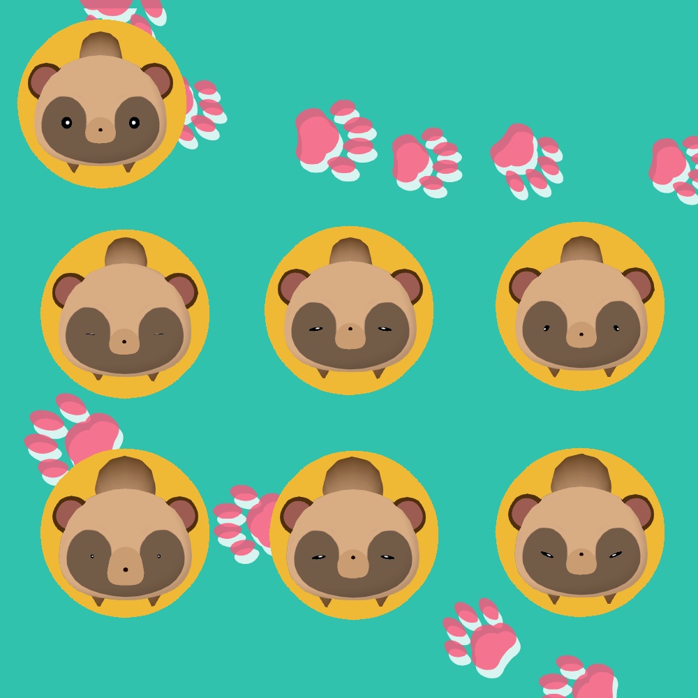 【VRM/cluster対応】たぬぽん(向日葵Ver/オリジナル3Dモデル