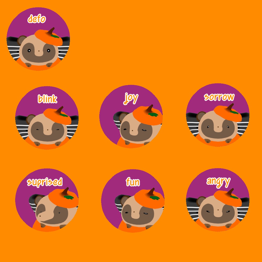 【VRM/cluster対応】かぼちゃたぬぽん/オリジナル3Dモデル