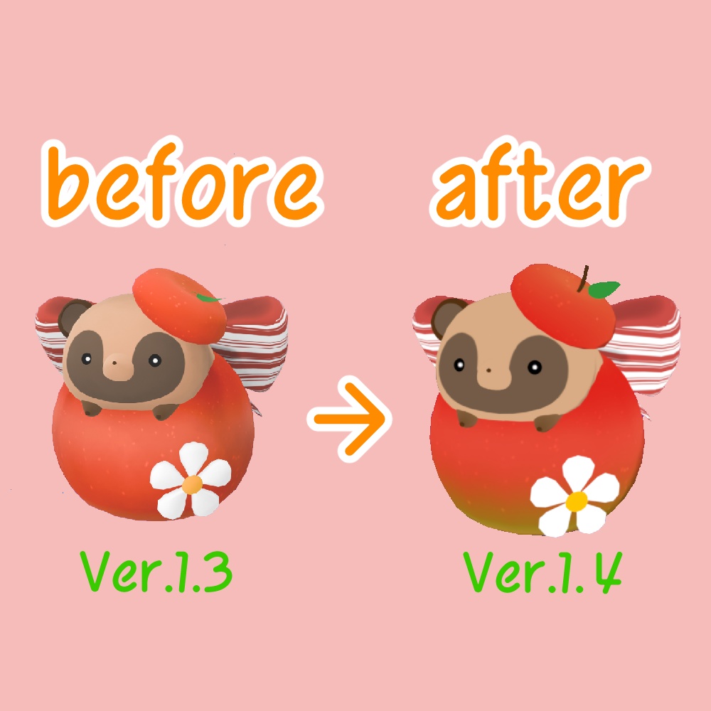 【VRM/cluster対応】あっぷるたぬぽん/オリジナル3Dモデル