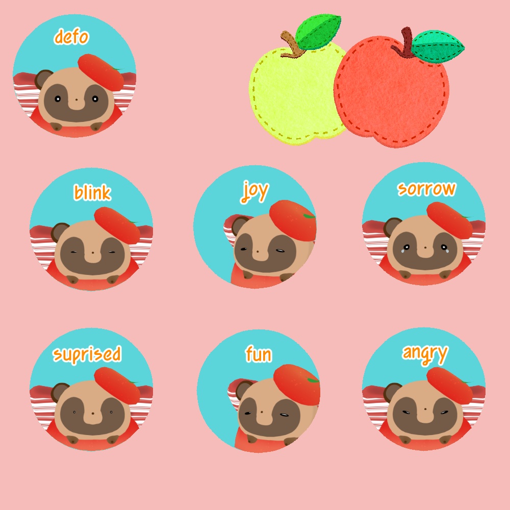 【VRM/cluster対応】あっぷるたぬぽん/オリジナル3Dモデル