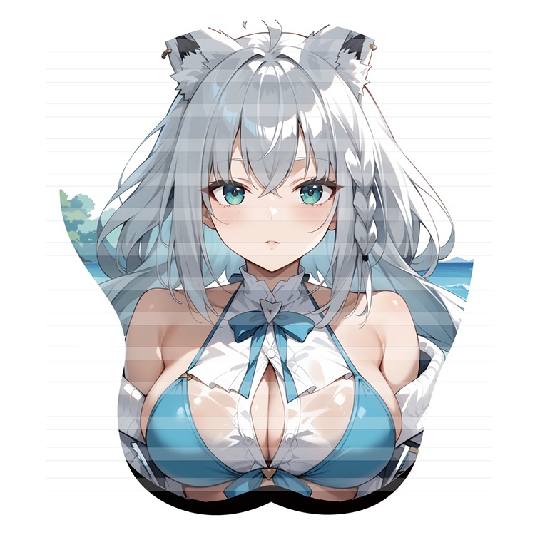 アズールレーン ホロライブ VTuber 白上フブキ 3d 立体 マウスパッド - AndyPad - BOOTH