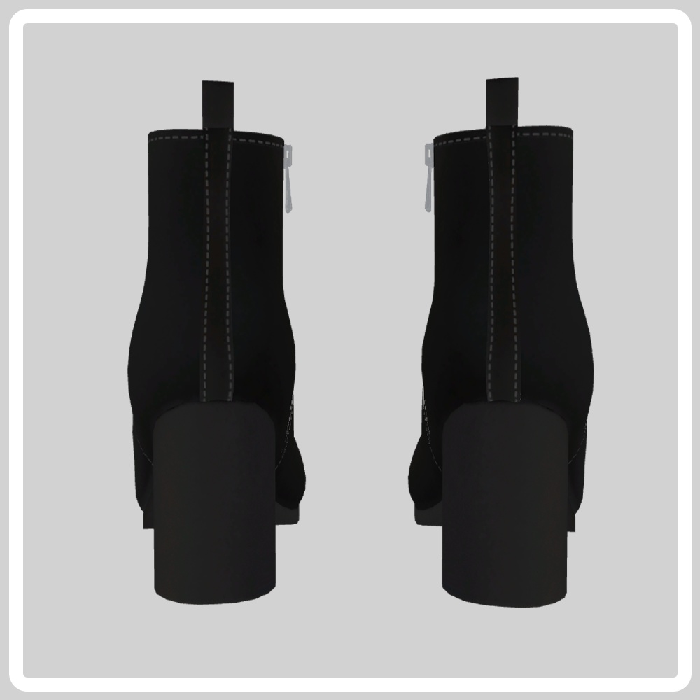 ヒールブーツ【VRC想定3Dモデル】